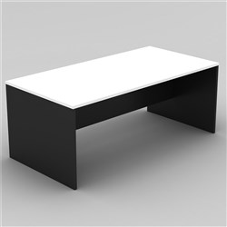  OM Straight Desk 1800W x 750D x 720mmH White And Charcoal 