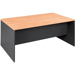  OM Straight Desk 1500W x 900D x 720mmH Beech And Charcoal 
