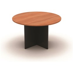  OM Round Meeting Table 900 Diameter x 720mmH Cherry And Charcoal 