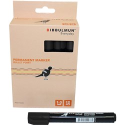  Bibbulmun 270 Permanent Marker Bullet 1-3mm Black 