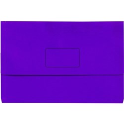 STAT DOCUMENT WALLET FOOLSCAP Manilla Purple