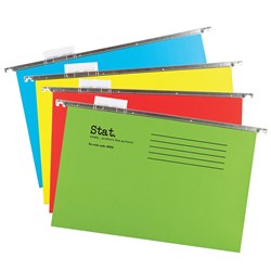 STAT SUSPENSION FILE FOOLSCAP With Index And Tabs Assorted Pack of 20