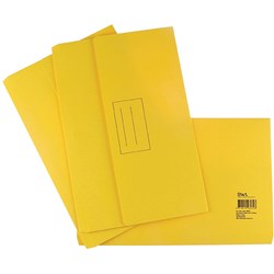  Stat Document Wallet Foolscap Manilla 30mm Gusset Yellow 