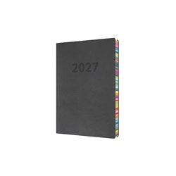  Collins Edge Rainbow Diary A5 Day To Page Charcoal Black 