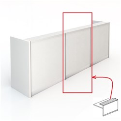 GOP - KENT RECEPTION COUNTER - W 1100 x D 690 x H 1200mm - Gloss White