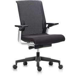 GOP - MATCH MESH CHAIR - W 625 x D 590 x H 1150-1240mm - Black/Silver