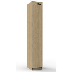  Rapidline Infinity Melamine 1 Door Locker 305Wx455Dx1850mmH Oak With Black Edging 