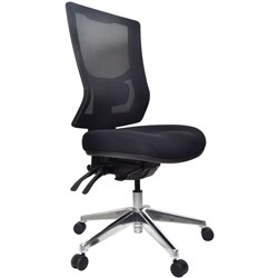 BURO METRO II HIGH BACK 24/7 NO ARMS SEAT SLIDE BLACK