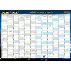  Writeraze Financial Year Wall Planner 500 x 700mm Blue 0 