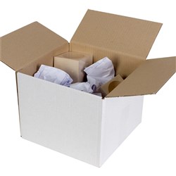 (CUM-7100) - CUMBERLAND SHIPPING BOX - Regular White 150x150x150mm - 25pk