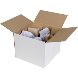 (CUM-7113) - CUMBERLAND SHIPPING BOX - Regular White 510x335x330mm