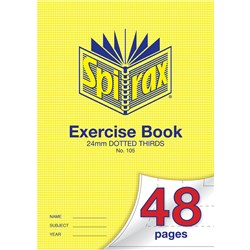  Spirax 105 Exercise Book A4 48 Page 24mm Dotted Thirds 0 