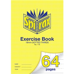  Spirax 116 Exercise Book A4 64 Page 18mm Dotted Thirds 0 