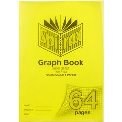  Spirax P133 Graph Book Poly Cover A4 64 Page 5mm Grid 0 