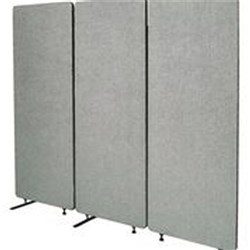  Visionchart ZIP Acoustic 3 Panel Divider Screen 1830W x 28D x 1650mmH Silver 