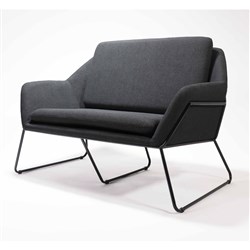  Rapidline Cardinal Lounge Chair 2 Seater 1335W x 690D x 890mmH Charcoal Ash 