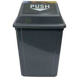  Cleanlink Rubbish Bin With Bullet Lid 60 Litres Grey 0 