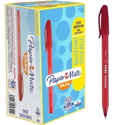  Papermate Inkjoy 100 Ballpoint Pen 1.0mm Red Box of 50 