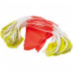 (ZIO-BUN30DN) - BUNTING TRIANGLE FLAGS - HiVis Fluoro,Day/Night 45Flags