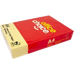  Office Choice Copy Paper Tinted A4 80gsm Yellow Ream of 500 