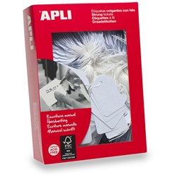 Apli 383 Handwriting Strung Tickets 7 x 19mm White Box Of 1000 