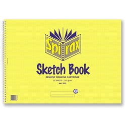  Spirax 533 Sketch Book Perforated A3 20 Sheets Side Opening 