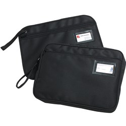  Marbig Convention Satchel Fabric Zippered 390 x 290mm Black 