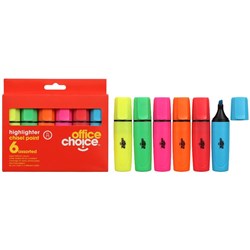 OFFICE CHOICE HIGHLIGHTER Wallet 6 Asstd