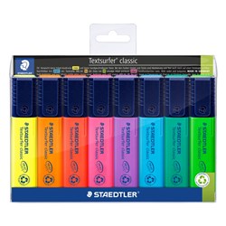 Staedtler Classic Highlighters Chisel 1-5mm Textsurfer Assorted Wallet of 8 