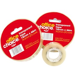 OFFICE CHOICE TRANSPARENT TAPE 24mm x 66m