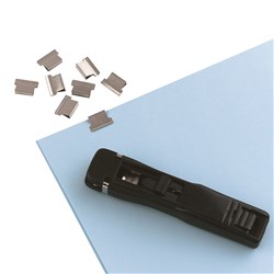  Esselte Nalclip Dispenser Medium With 8 Steel Clips 40 Sheet Capacity Black 