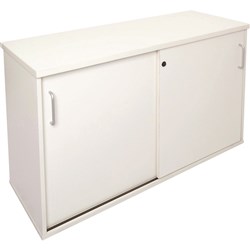  Rapidline Rapid Span Credenza 1200W x 450D x 730mmH Lockable Sliding Doors White 