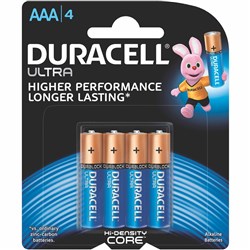  Duracell Ultra Alkaline Battery Size AAA Pack Of 4 